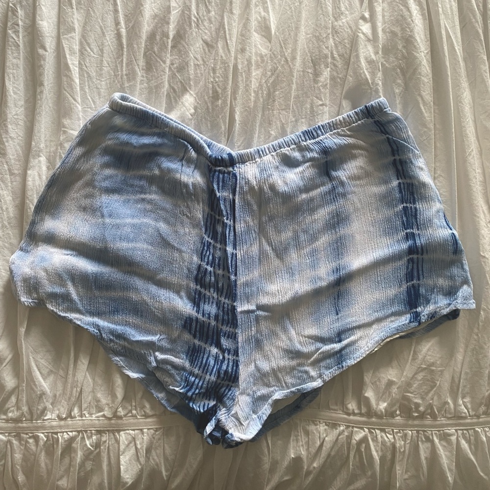 Blue Tie-Dye Summer Shorts